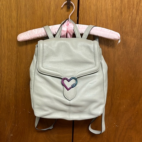 Aimee Kestenberg Grey Leather Backpack with dust bag - Picture 1 of 6